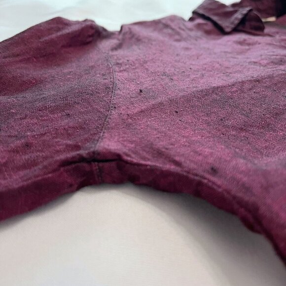 SOUTH STREET LINEN PLUM PURPLE LINEN TUNIC BUTTON DOWN SHIRT - S - Picture 8 of 11